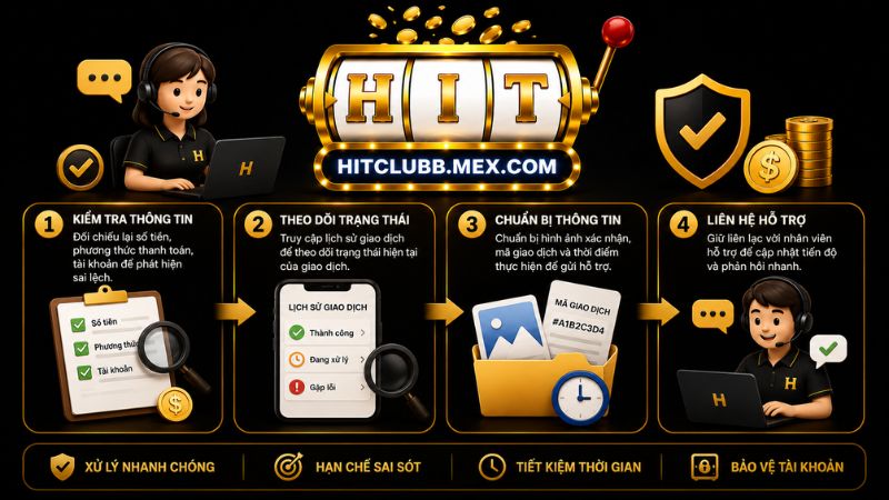 Cách xử lý xử lý lỗi khi nạp rút Hitclub với bộ phận hỗ trợ khách hàng