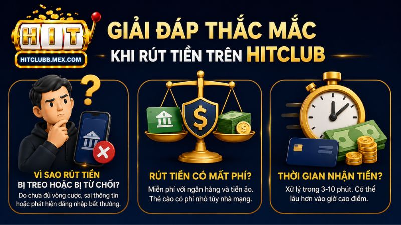 Giải đáp thắc mắc khi rút tiền trên HitClub