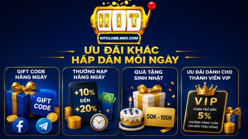 Những gói khuyến mãi khác trên cổng game HitClub