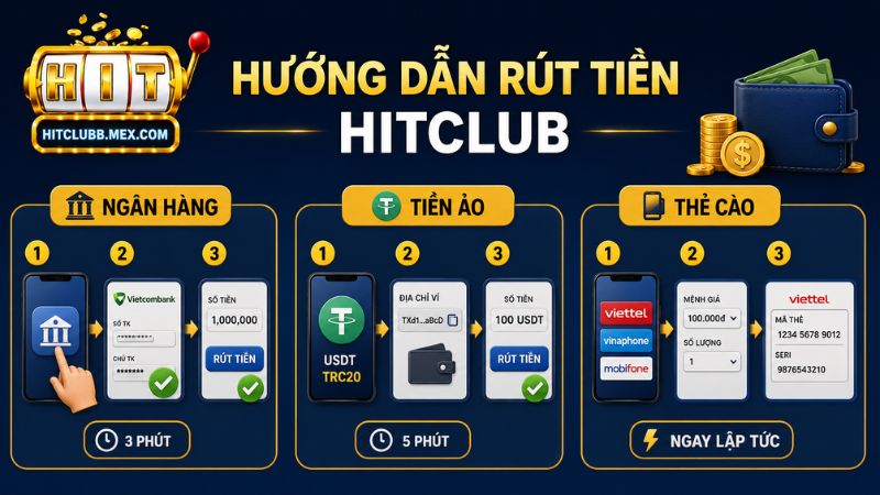 Hướng dẫn rút tiền HitClub nhanh chóng