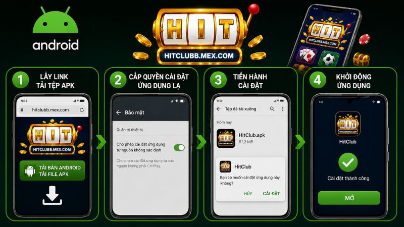 Hướng dẫn tải HitClub cho điện thoại Android