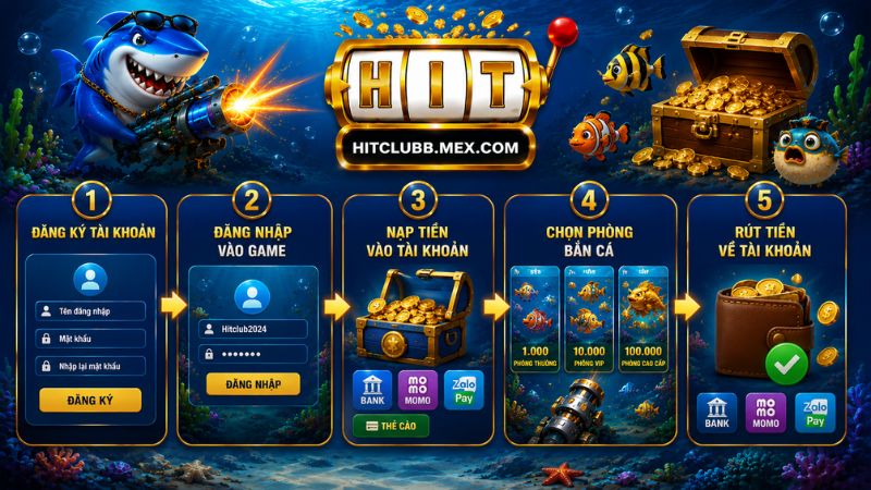 Các bước tham gia game bắn cá tại cổng Hitclub
