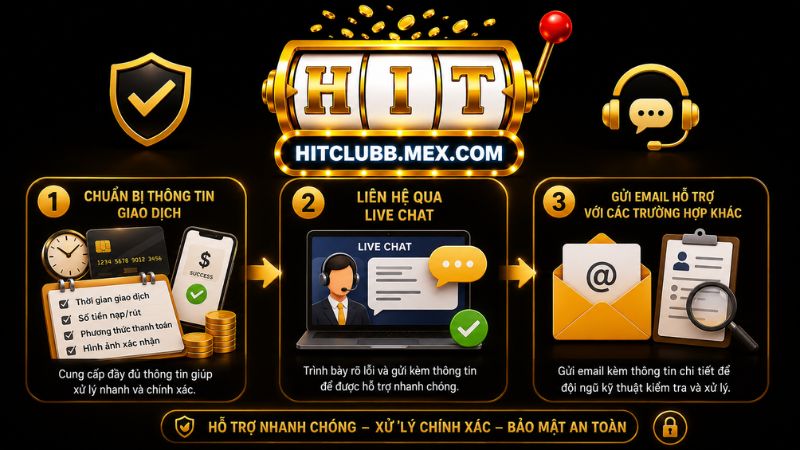 Hướng dẫn chi tiết cách xử lý lỗi khi nạp rút Hitclub cho hội viên