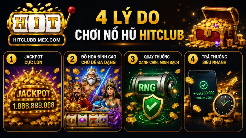Top những lý do game thủ nên tham gia game nổ hũ HitClub