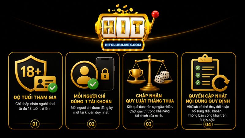 Những điều khoản điều kiện chung trên HitClub